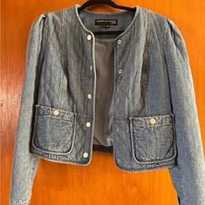 Veronica Beard Quilted Jean Jacket Size M with Pockets